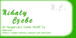 mihaly czebe business card